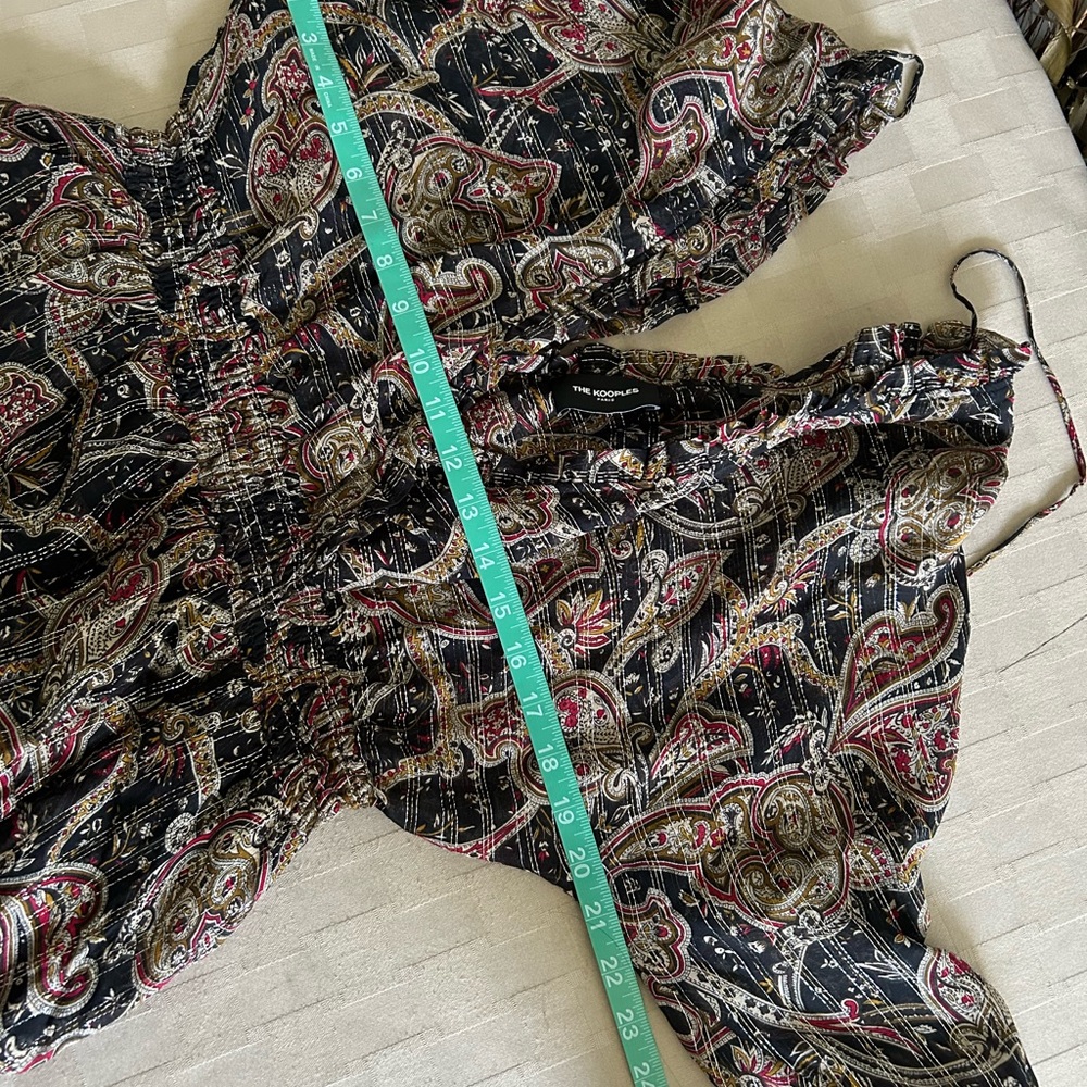 The Kooples Tanger Bandana Silk Tiered Mini Dress - Picture 14 of 16